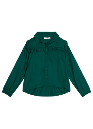 Carinhoso - Camisa Mullet em Viscose Menina Verde - CARINHOSO