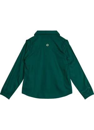 Carinhoso - Camisa Mullet em Viscose Menina Verde - CARINHOSO
