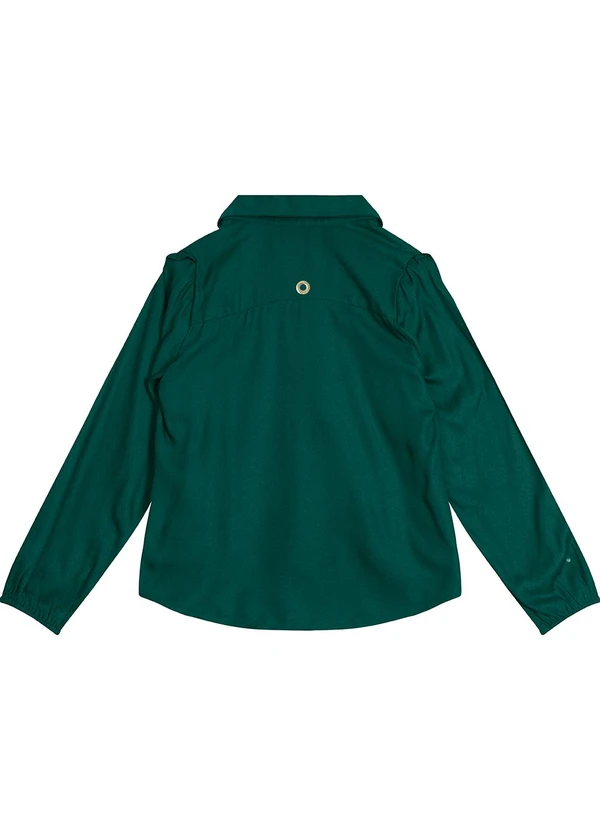 Carinhoso - Camisa Mullet em Viscose Menina Verde 2