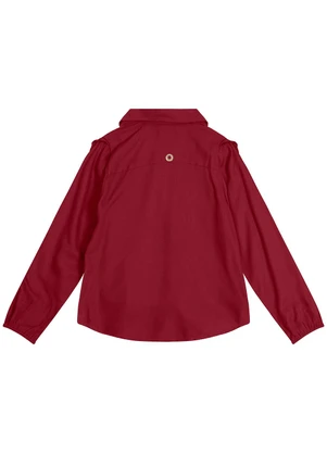 Carinhoso - Camisa Mullet em Viscose Menina Vermelho - CARINHOSO