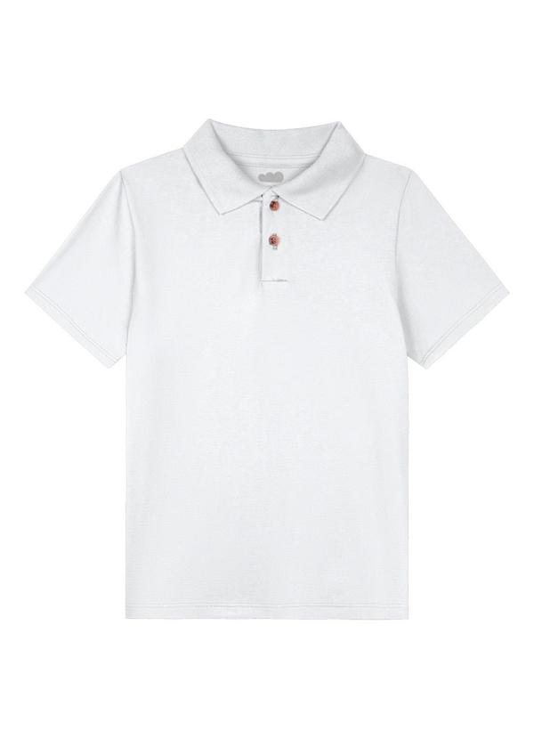 Marlan - Camisa Polo em Meia Malha Penteada Branco