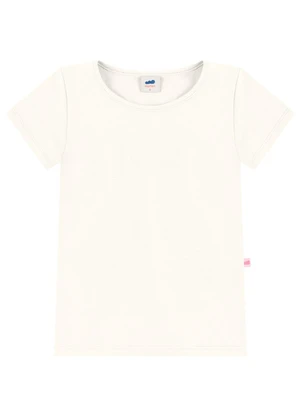 Marlan - Camiseta Infantil Menina em Cotton Penteado Bege - MARLAN