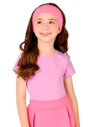 Marlan - Camiseta Infantil Menina em Cotton Penteado Roxo - MARLAN