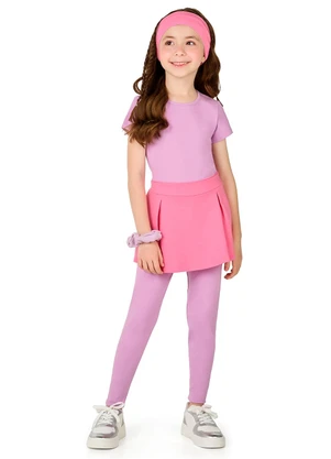 Marlan - Camiseta Infantil Menina em Cotton Penteado Roxo - MARLAN