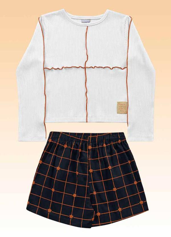Fakini Kids - Conjunto Blusa e Short Preto