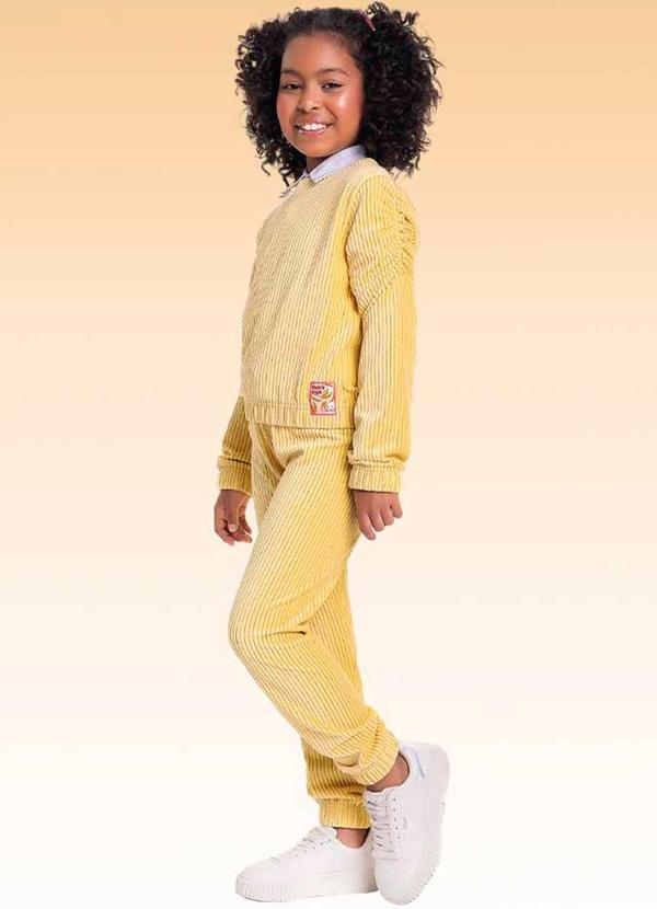 Fakini Kids - Conjunto Blusão e Calça Amarelo