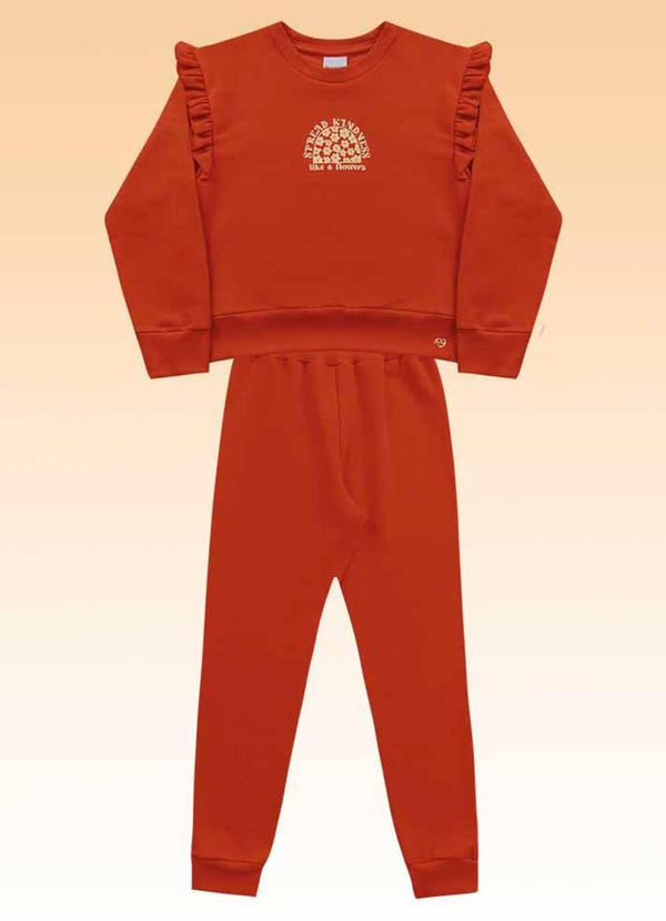 Fakini Kids - Conjunto Blusão e Calça Laranja 3