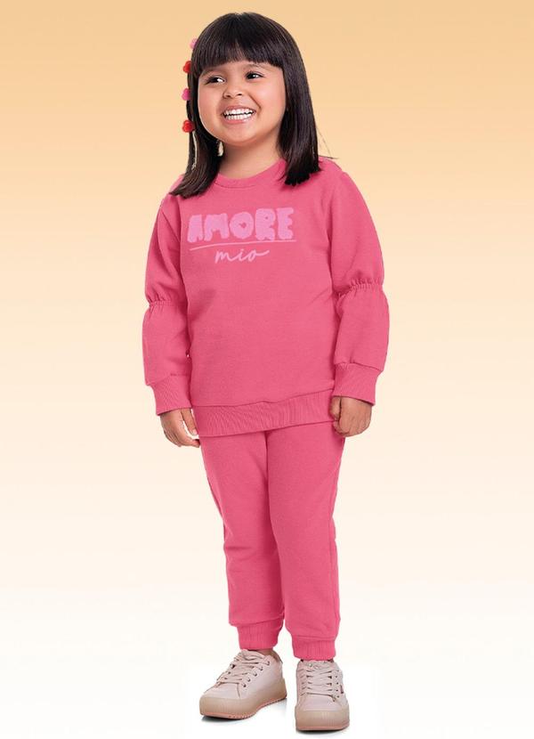Fakini Kids - Conjunto Blusão e Calça Rosa