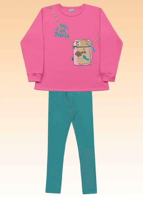 Fakini Kids - Conjunto Blusão e Legging Azul