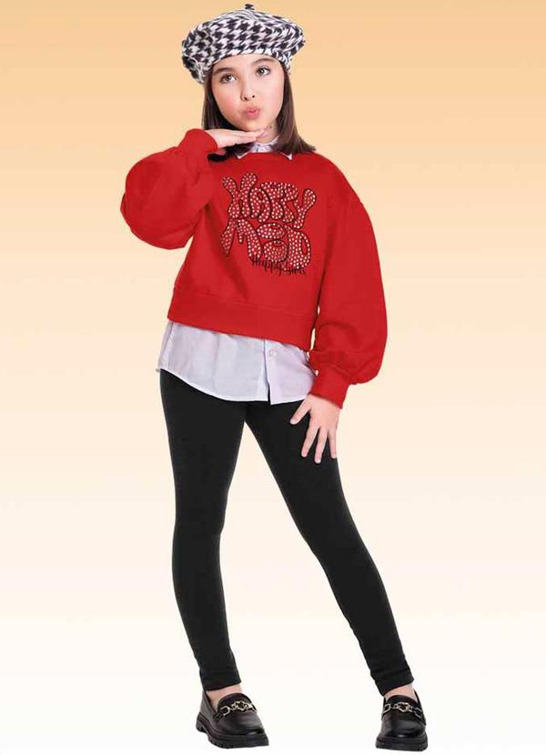 Fakini Kids - Conjunto Blusão e Legging Preto