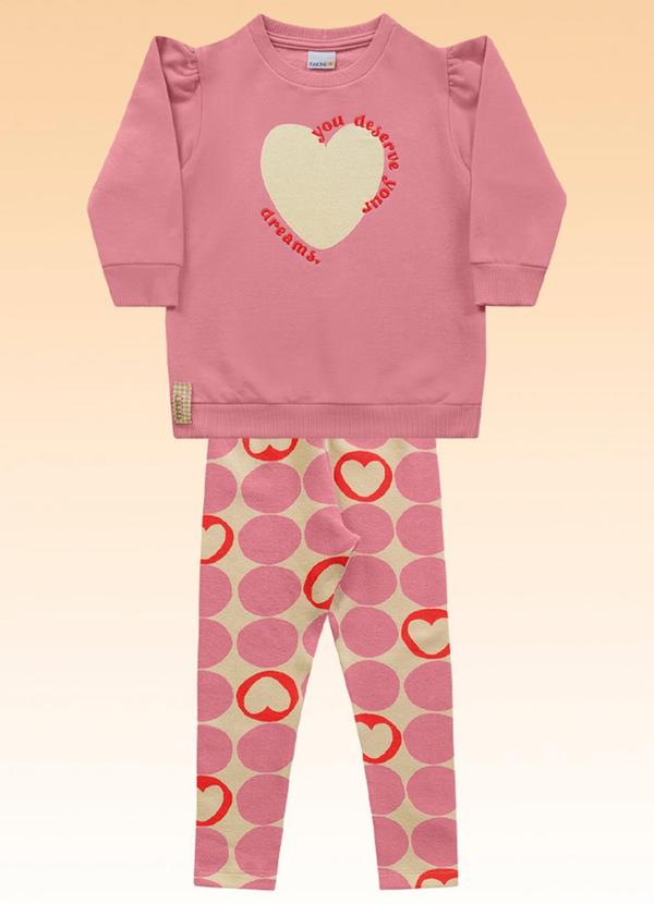 Fakini Kids - Conjunto Blusão e Legging Rosa 2