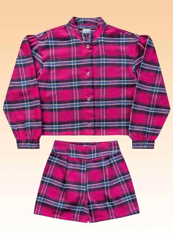 Fakini Kids - Conjunto Camisa e Short Rosa 2