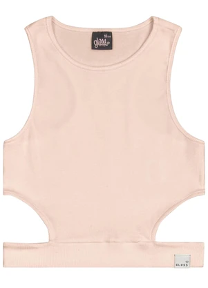 Gloss - Regata Básica em Ribaninha Juvenil Rosa - GLOSS