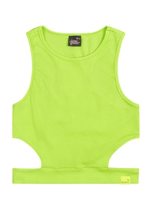 Gloss - Regata Básica em Ribaninha Juvenil Verde - GLOSS