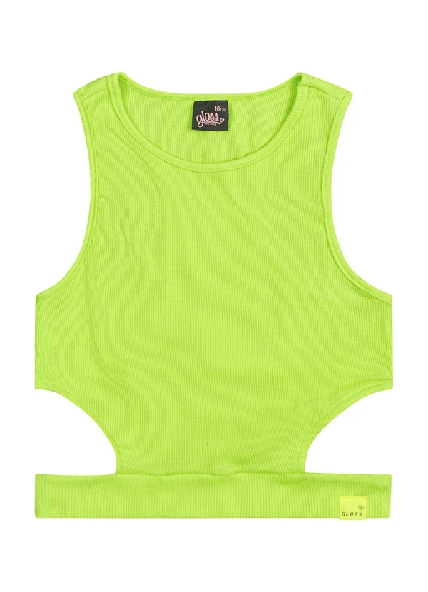 Gloss - Regata Básica em Ribaninha Juvenil Verde