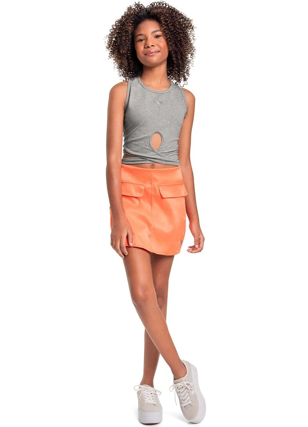Gloss - Regata Cropped em Cotton Juvenil Prata 3