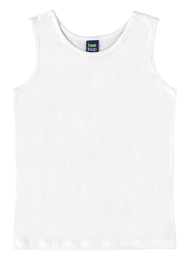 Bee Loop - Regata em Meia Malha para Menina Branco