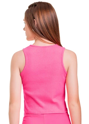 Gloss - Regata em Ribana Canelada Juvenil Rosa - GLOSS