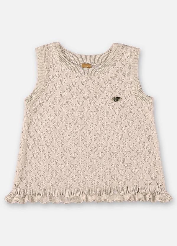 Up Baby - Regata em Tricô Bege