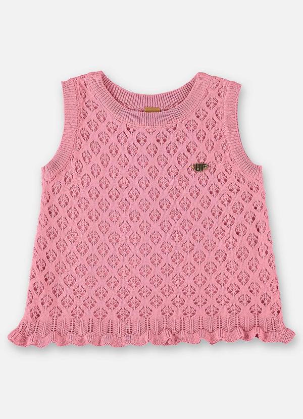 Up Baby - Regata em Tricô Rosa