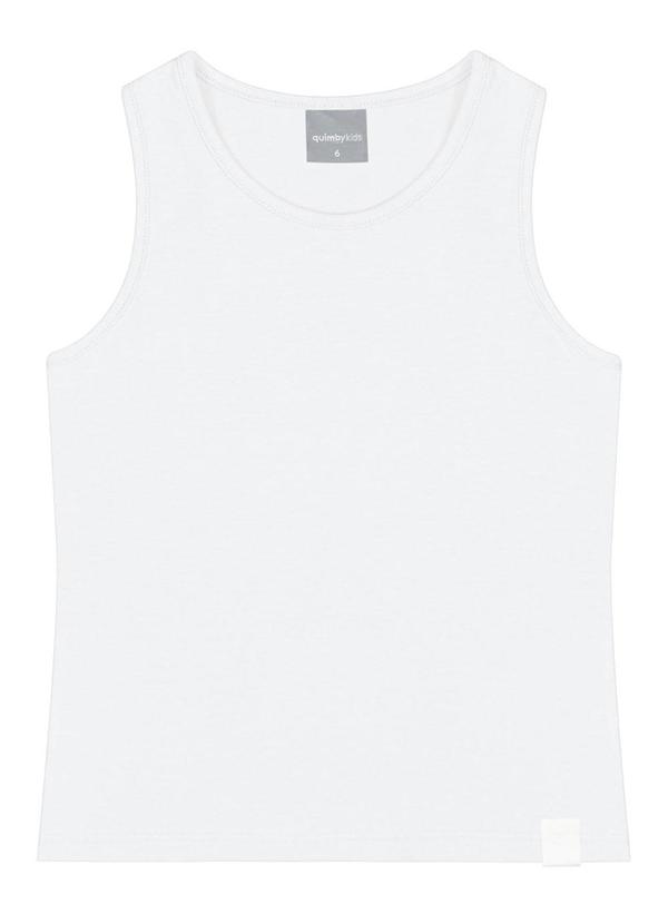 Quimby - Regata Infantil em Cotton Menina Branco