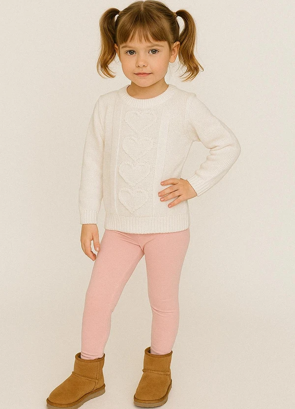 Anadoda - Blusa Infantil Coraçoes Off 2