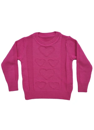 Anadoda - Blusa Infantil Coraçoes Pink - ANADODA