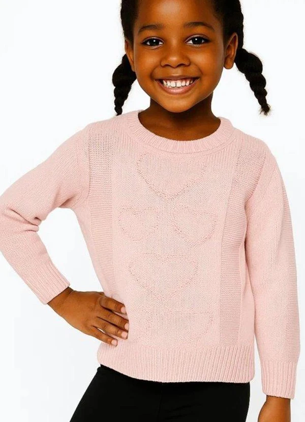 Anadoda - Blusa Infantil Coraçoes Rosa 3