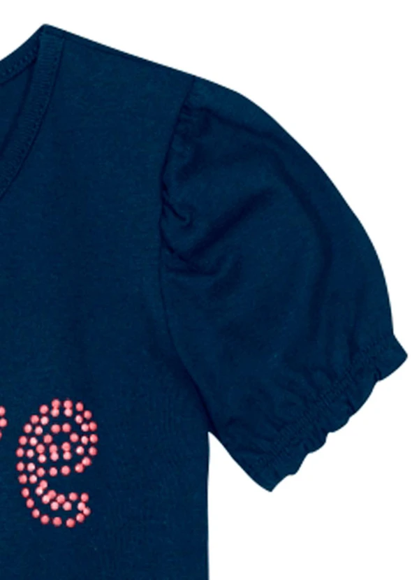 Brandili - Blusa Infantil Menina em Malha Azul 3