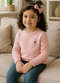 Anadoda - Blusa Infantil Tricô Rosa Claro - variação: Rosa Claro