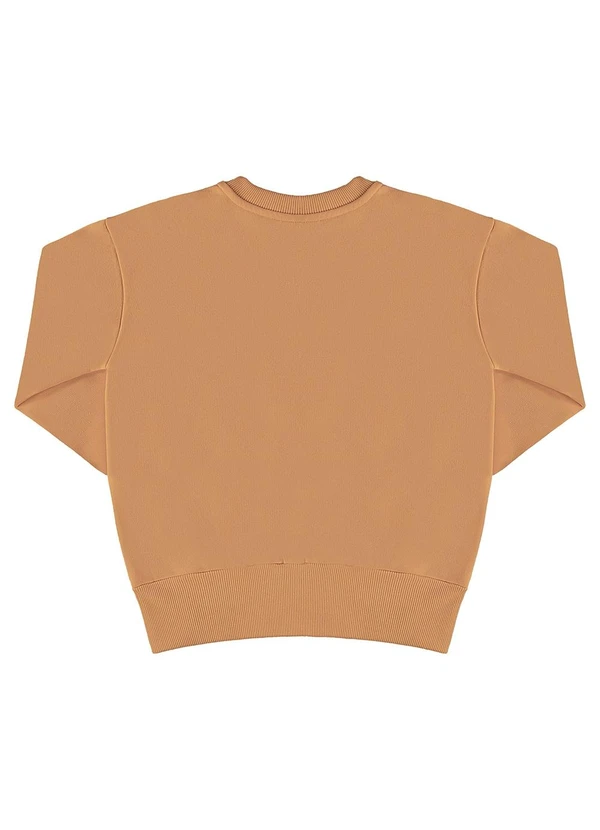 Gloss - Blusão Básico em Moletom Juvenil Marrom 4