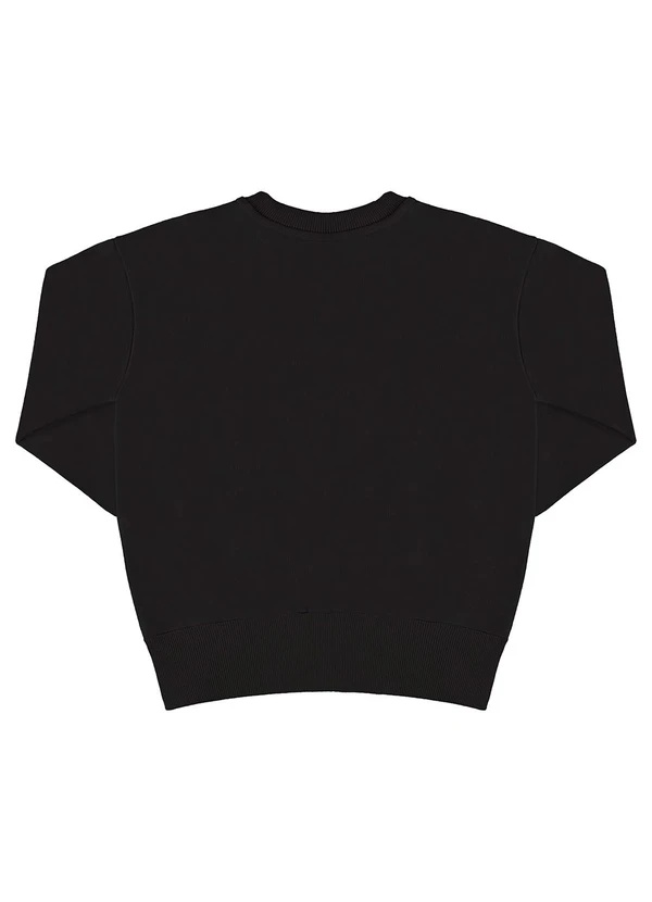 Gloss - Blusão Básico em Moletom Juvenil Preto 2