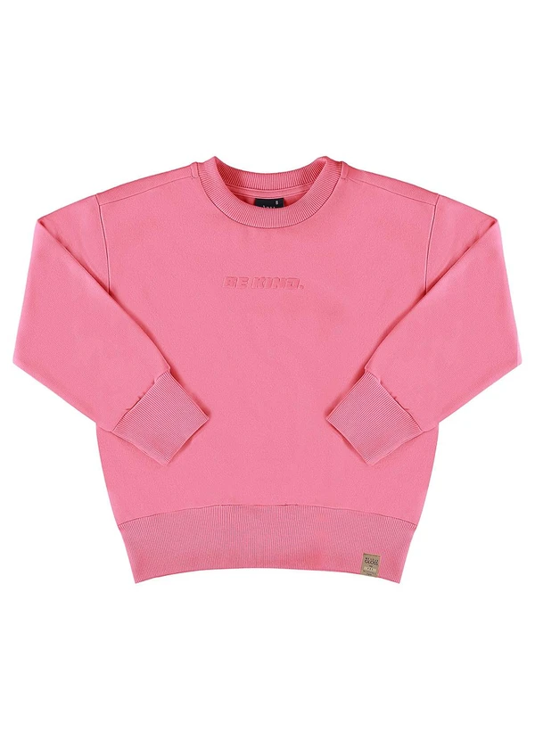 Gloss - Blusão Básico em Moletom Juvenil Rosa