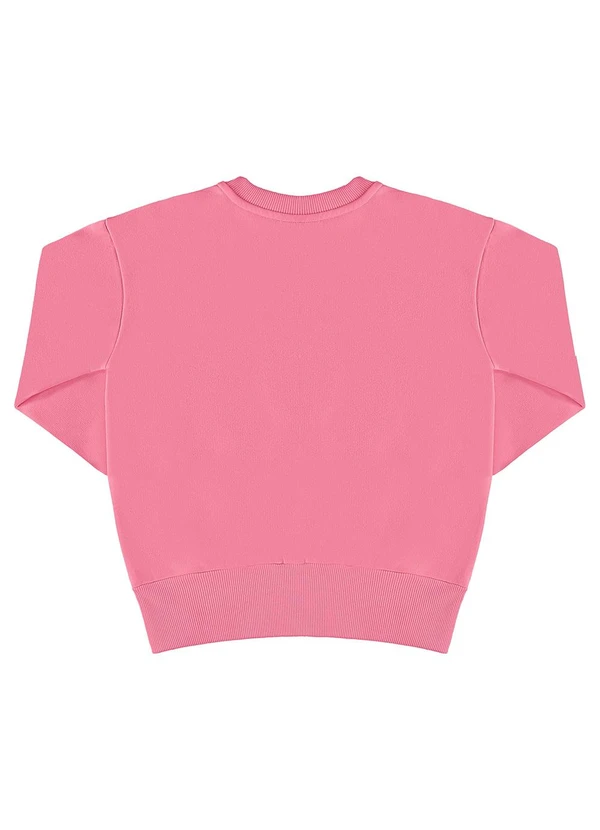 Gloss - Blusão Básico em Moletom Juvenil Rosa 2