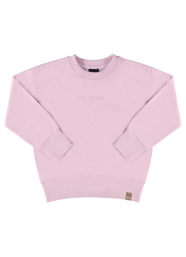 Gloss - Blusão Básico em Moletom Juvenil Rosa