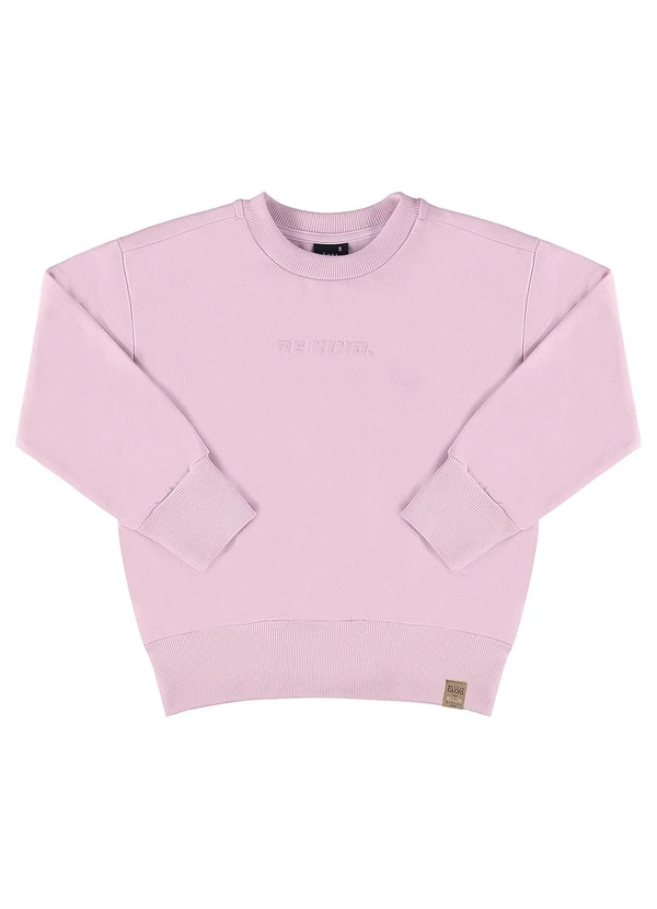 Gloss - Blusão Básico em Moletom Juvenil Rosa