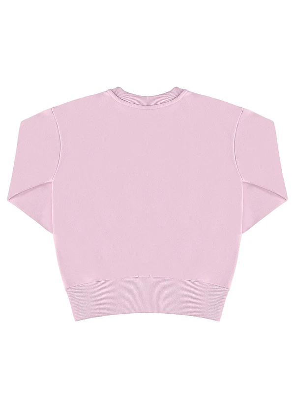 Gloss - Blusão Básico em Moletom Juvenil Rosa 2