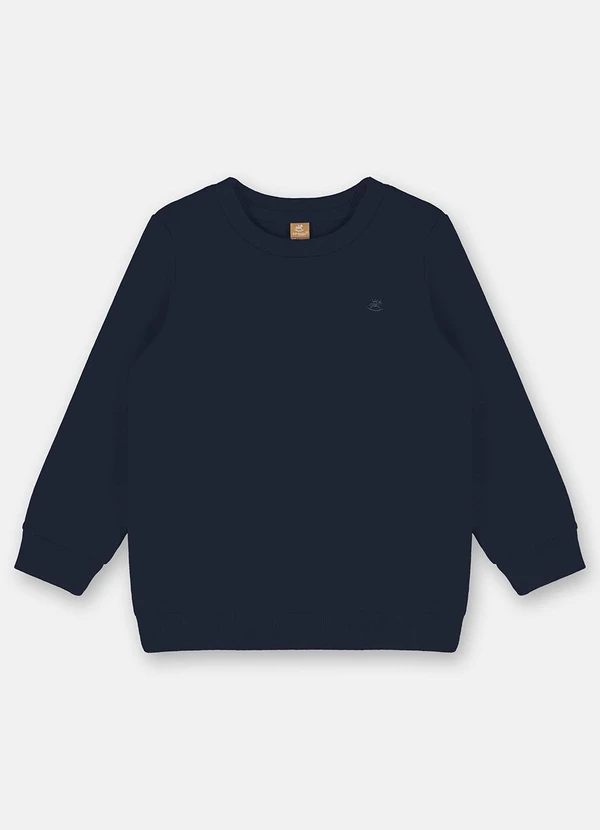 Up Baby - Blusão Básico Infantil Menina Azul