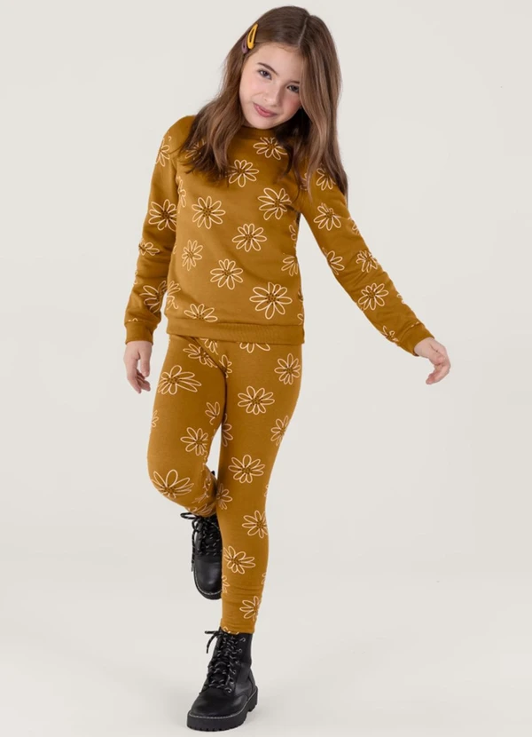 Brandili - Blusão Básico Infantil Menina Marrom