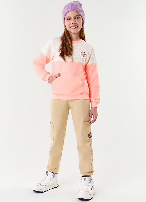 Abrange - Blusão Color Block Laranja Neon 2