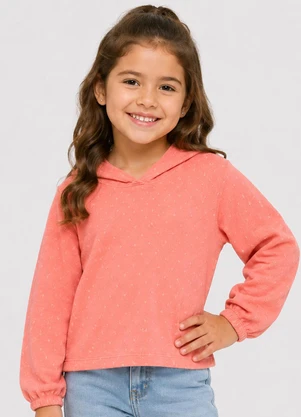 Select - Blusão com Capuz Feminino Infantil Rosa - SELECT