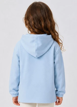 Select - Blusão com Capuz Infantil Feminino Azul - SELECT
