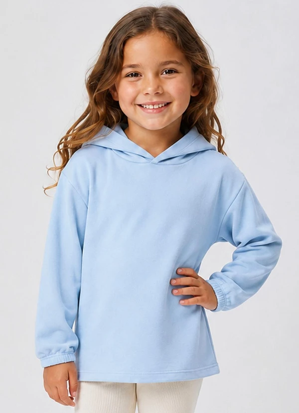 Select - Blusão com Capuz Infantil Feminino Azul