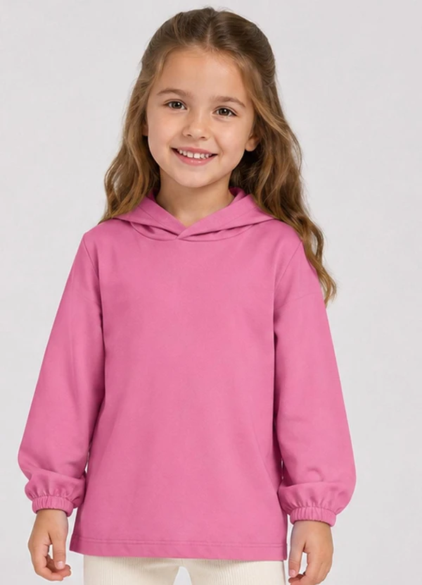 Select - Blusão com Capuz Infantil Feminino Rosa