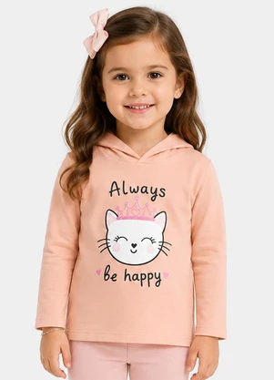 Secret Glam - Blusão com Capuz Infantil Feminino Rosa - SECRET GLAM
