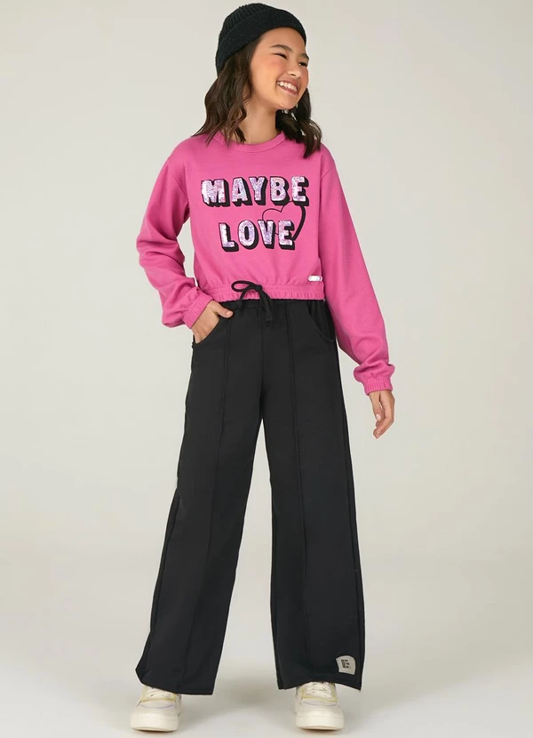 Abrange - Blusão com Paetê Rosa 2