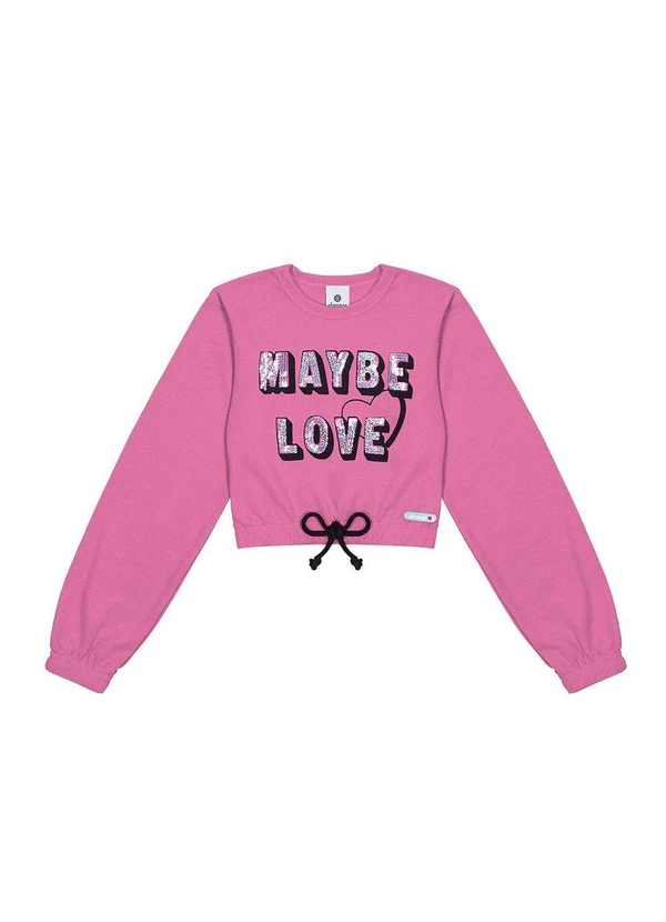 Abrange - Blusão com Paetê Rosa 3