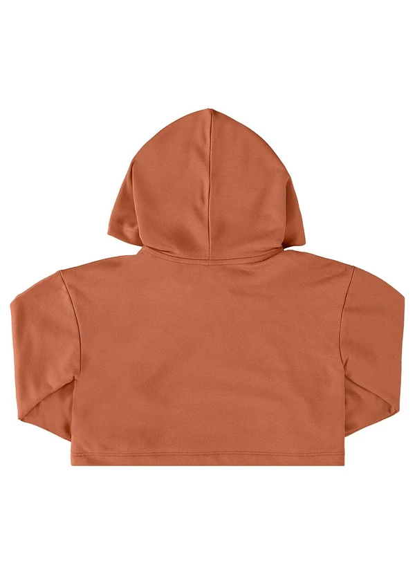 Gloss - Blusão Cropped Básico Juvenil Marrom 2