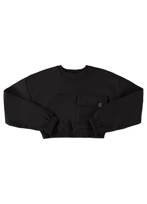 Gloss - Blusão Cropped Básico Juvenil Preto - GLOSS