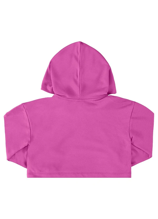 Gloss - Blusão Cropped Básico Juvenil Rosa 6